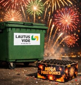 izmet tukšo pirotehnikas kasti sadzīves atkritumos